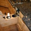 Pullout Drawer Utensil Garage w/stainless steel holders